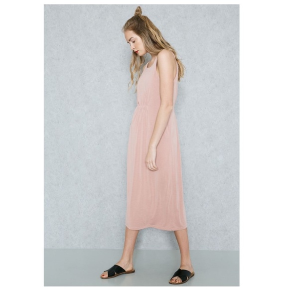 Farrow Midi Dress in Blush Pink - Picture 2 of 8